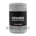 Sznurek Macrame Cotton by KOKONKI 2mm / rolka 200m / szary (wiązany)