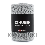Sznurek Macrame Cotton by KOKONKI 2mm / rolka 200m / szary - OUTLET