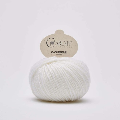 Włóczka Cardiff Cashmere Classic 623 / Candido  / biel