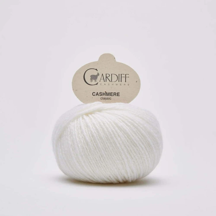 Włóczka Cardiff Cashmere Classic 623 / Candido  / biel