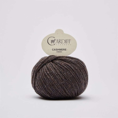 Włóczka Cardiff Cashmere Classic 676 / zig zag  / brąz melanż