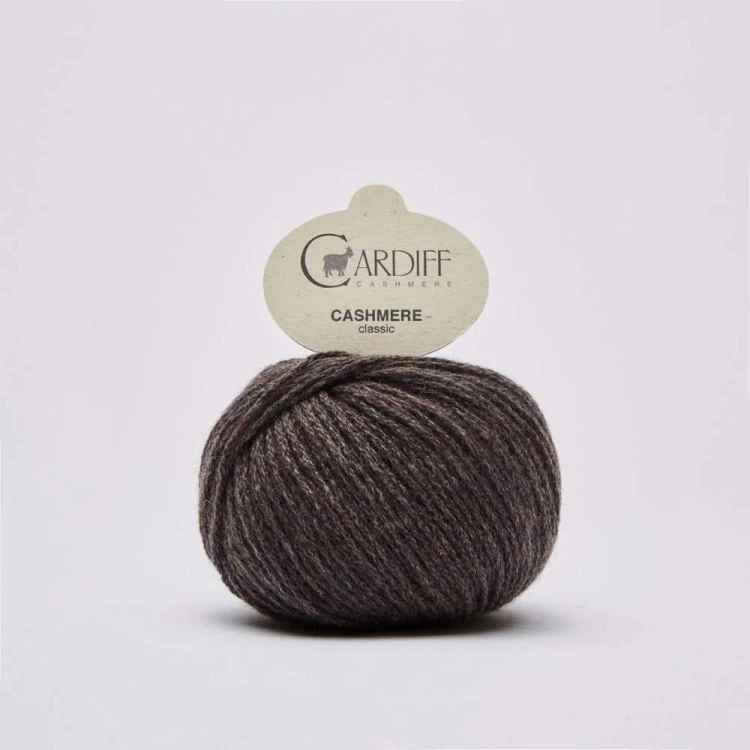 Włóczka Cardiff Cashmere Classic 676 / zig zag  / brąz melanż
