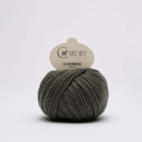 Włóczka Cardiff Cashmere Classic 704 / circus / szary z nutą zieleni