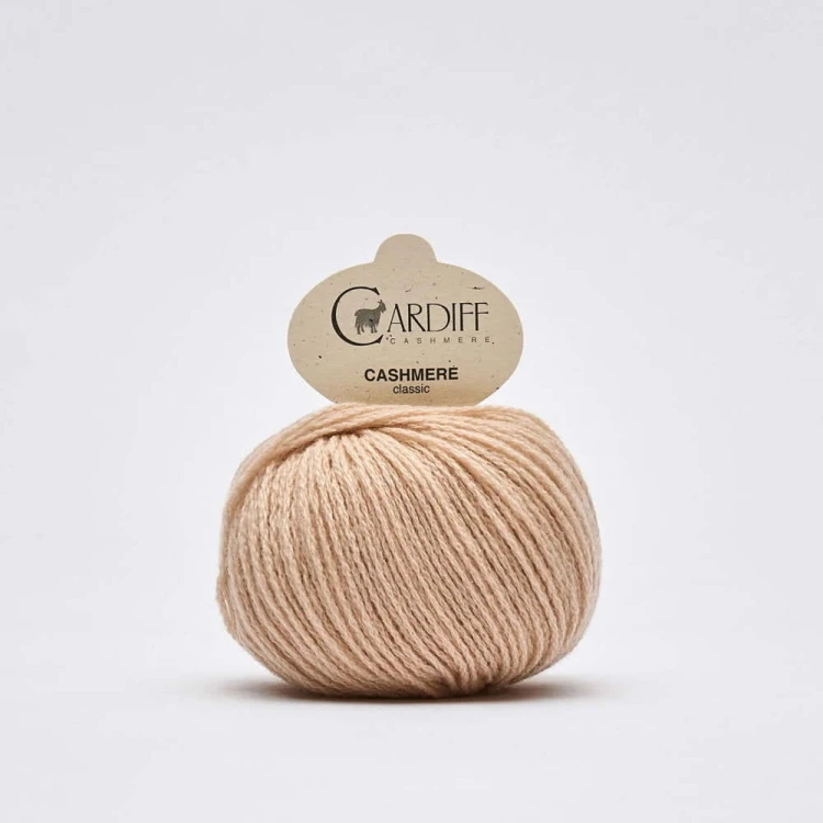 Włóczka Cardiff Cashmere Classic 596 / saki / migdał