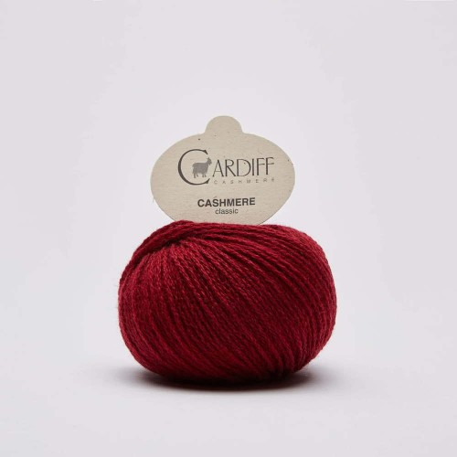 Włóczka Cardiff Cashmere Classic 628 / granata / wino
