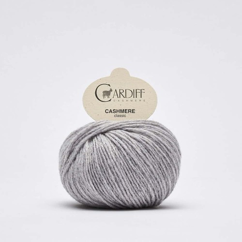 Włóczka Cardiff Cashmere Classic 685 / pomice / szary melanż