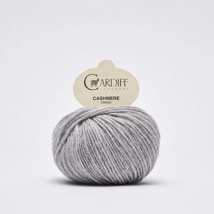 Włóczka Cardiff Cashmere Classic 685 / pomice / szary melanż