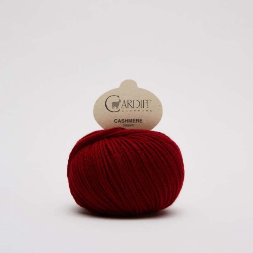 Włóczka Cardiff Cashmere Classic 714 / scarlatta / bordo