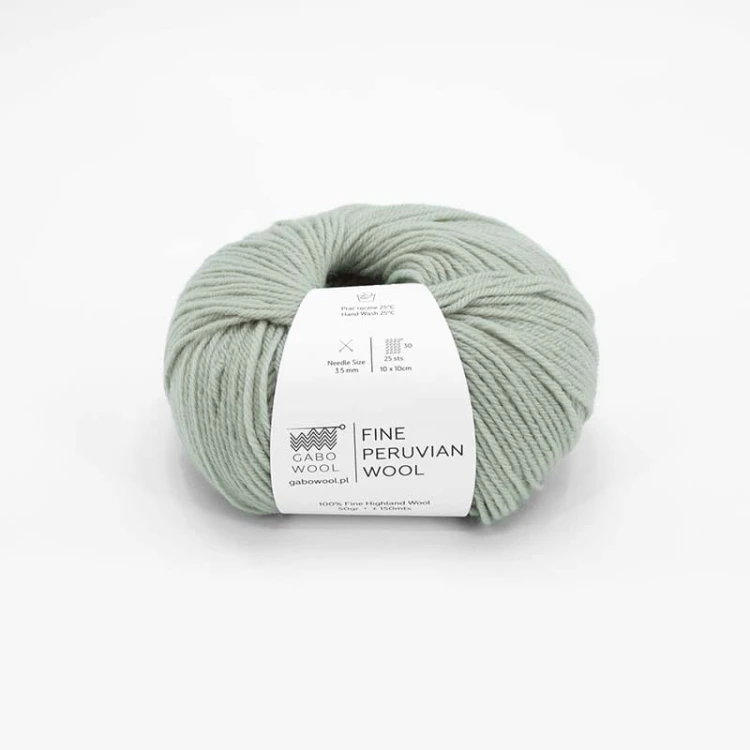 Włóczka Gabo Wool Fine Peruvian Wool 8562 / szałwia