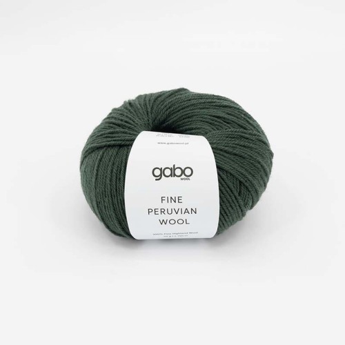 Włóczka Gabo Wool Fine Peruvian Wool 8172 / leśna zieleń