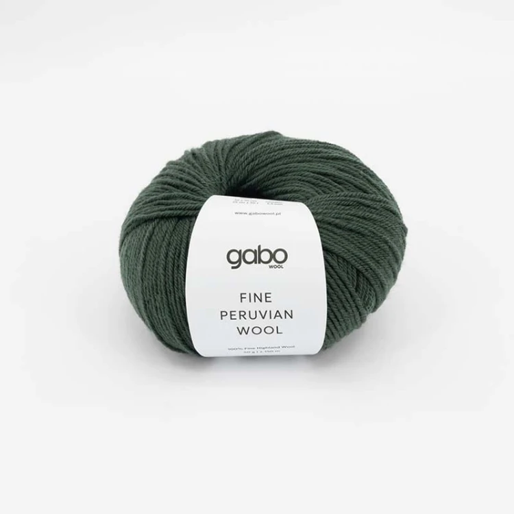 Włóczka Gabo Wool Fine Peruvian Wool 8172 / leśna zieleń
