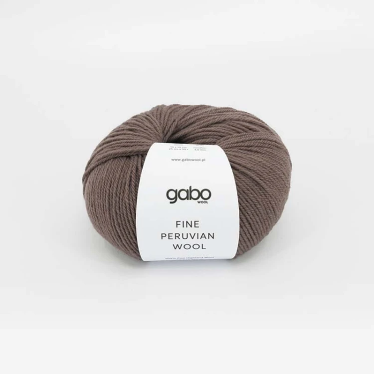 Włóczka Gabo Wool Fine Peruvian Wool 8308 / ziemisty brąz