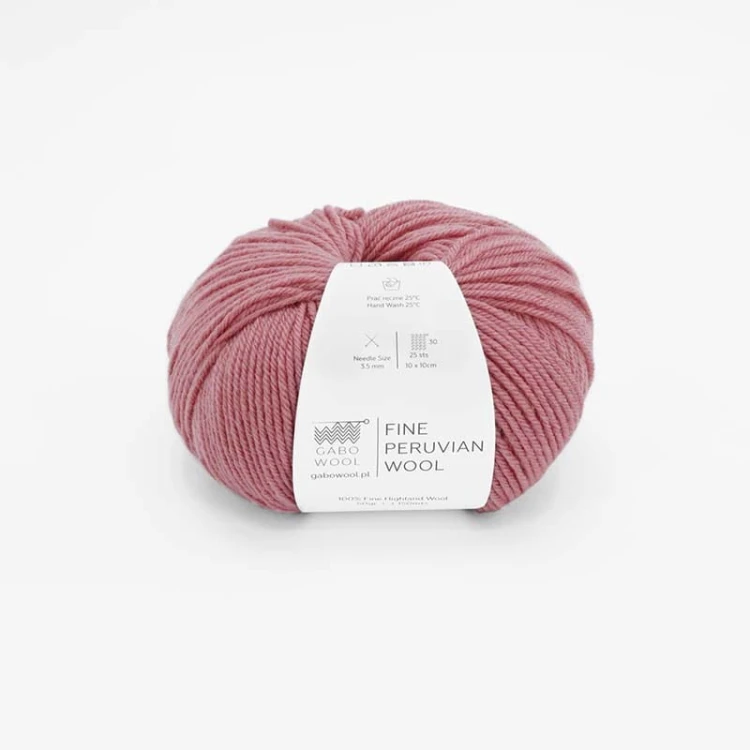Włóczka Gabo Wool Fine Peruvian Wool 8717 / sorbet malinowy