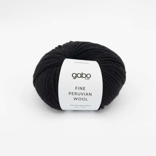 Włóczka Gabo Wool Fine Peruvian Wool 500 / czerń