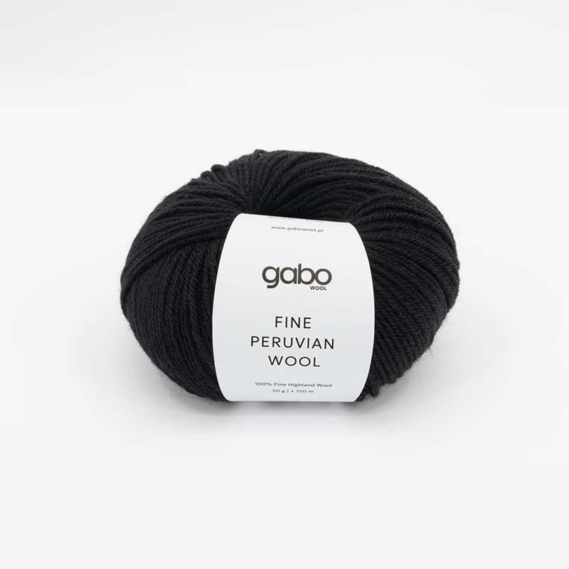Włóczka Gabo Wool Fine Peruvian Wool 500 / czerń