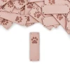 Zestaw metek nubuk premium "Łapka" / róż / 60 x 20 mm / 5 szt.