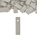 Zestaw metek nubuk premium "Gwiazda" / szary / 60 x 15 mm / 5 szt. 