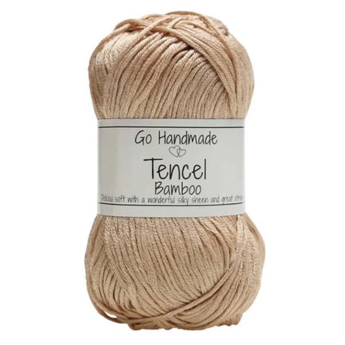 Włóczka Go Handmade Tencel Bamboo "double" 17701 / jasny orzech