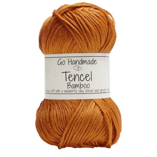 Włóczka Go Handmade Tencel Bamboo "double" 17716 /  zgaszona pomarańcza