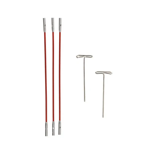 Wymienne żyłki do drutów ChiaoGoo Twist Red 5 cm / 3szt. / gwint MINI / do drutów o grubości 1.5-2.5 mm