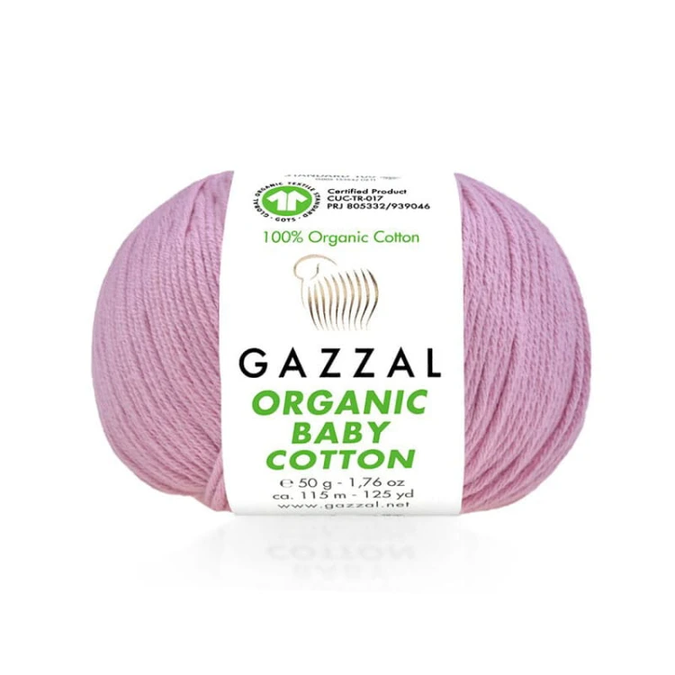 Włóczka Gazzal Organic Baby Cotton 453 / blada róża