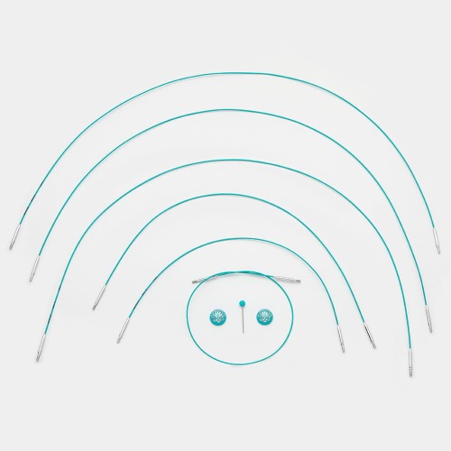 Żyłka KnitPro Mindful 360° do drutów wymiennych / obrotowa / miętowa