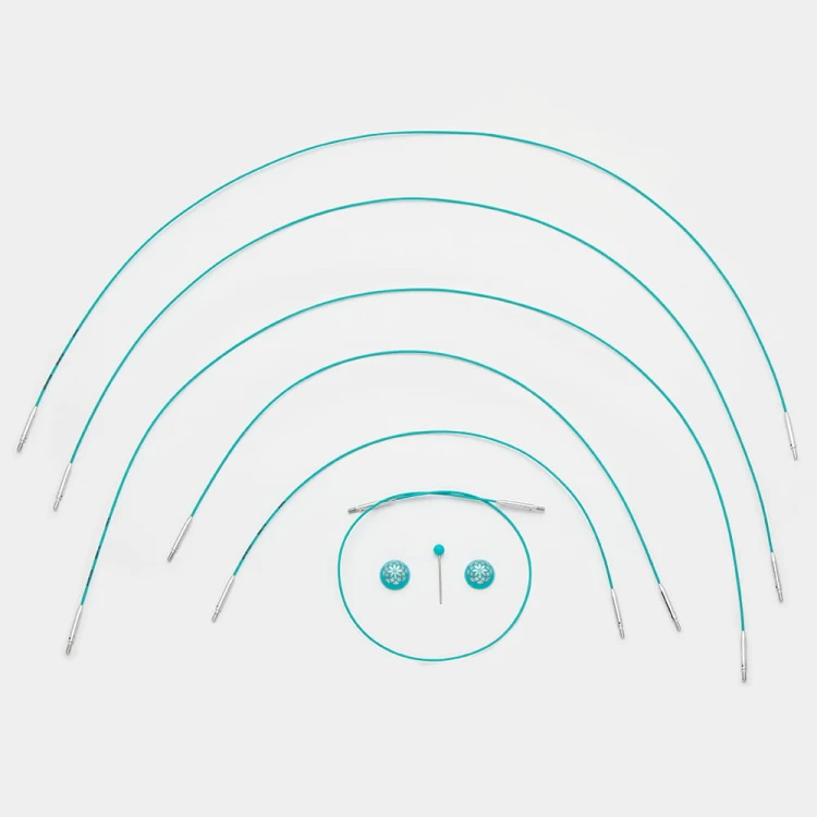 Żyłka KnitPro Mindful 360° do drutów wymiennych / obrotowa / miętowa