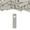 Zestaw metek nubuk premium "Serce" / szary / 60 x 15 mm / 5 szt.
