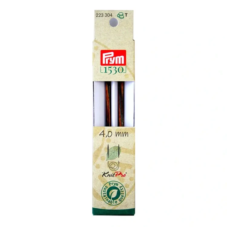 Druty KRÓTKIE do wymiennych żyłek PRYM KnitPro Natural - drewniane