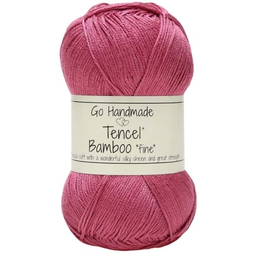 Włóczka Go Handmade Tencel Bamboo "fine" 17355 / mocny róż