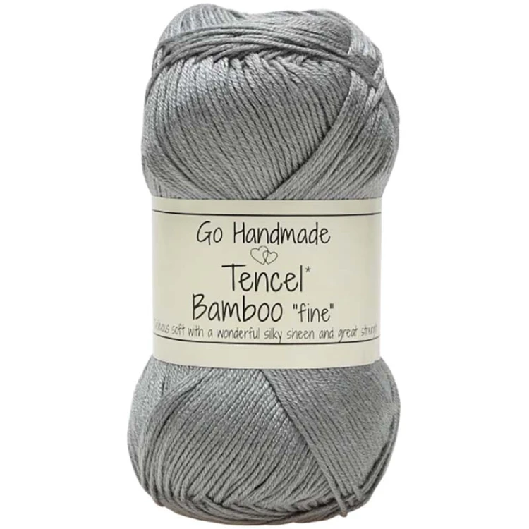 Włóczka Go Handmade Tencel Bamboo "fine" 17359 / szary