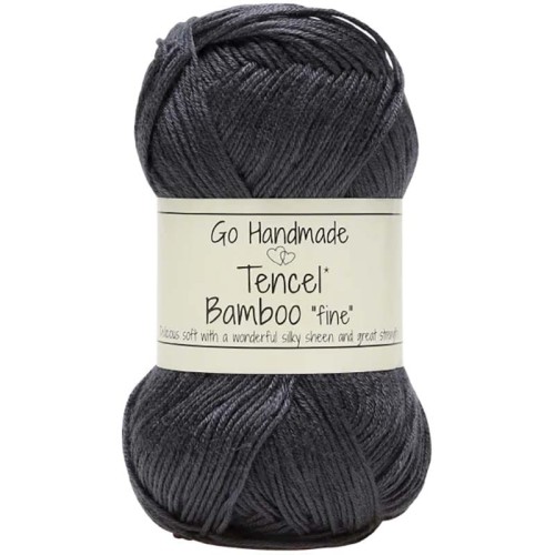 Włóczka Go Handmade Tencel Bamboo "fine" 17360 / ciemny szary