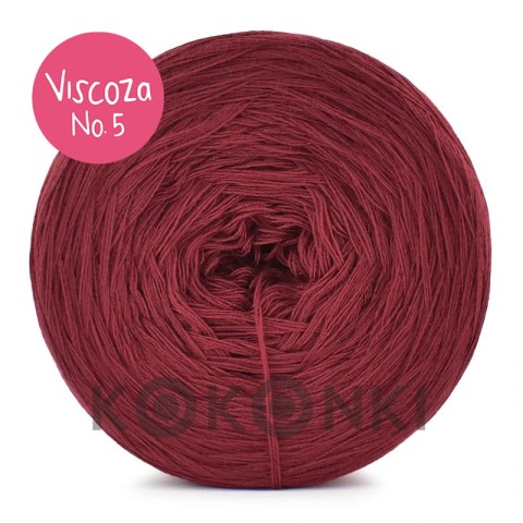 Włóczka KOKONKI Visco no. 5 - żurawina / 5 nitek / 400 m / 125 g - GOTOWY