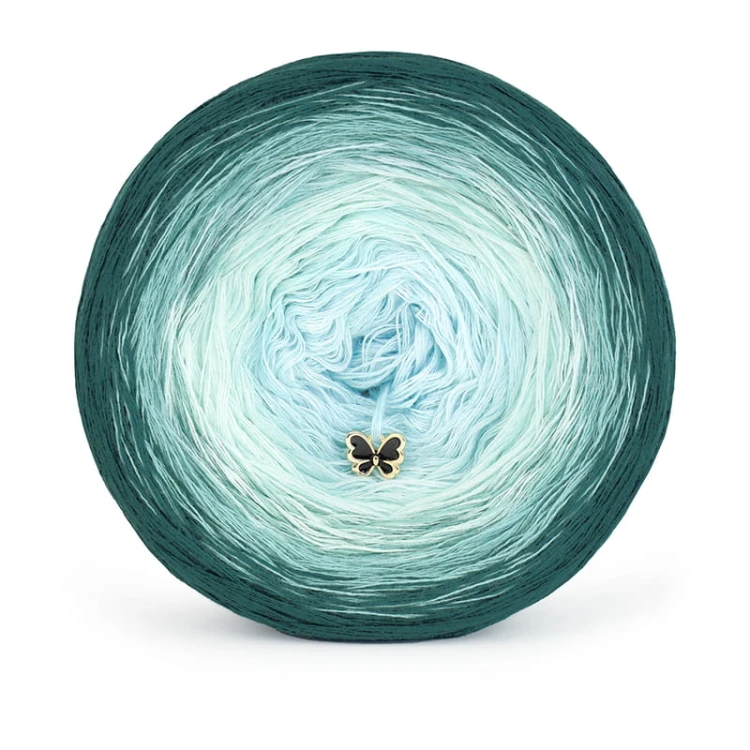 KOKONEK Bamboo BB65 - Ciemna zieleń/ciemna mięta/mięta/patyna / 4 nitki / 1200 m / 240 g - GOTOWY