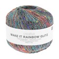 Nić / Włóczka fantazyjna Rico Design Creative Make It Rainbow Glitz 002