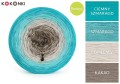 KOKONEK Bamboo BB76 - Ciemny szmaragd/szmaragd/popielaty/kakao / 4 nitki / 1200 m / 240 g - GOTOWY