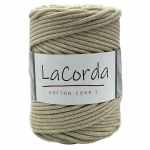 Sznurek La Corda Cotton Cord  5mm / rolka 100m / 760 piaskowy
