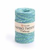 Włóczka Yarnart Papiro Twisted Melange 2303 / rafia papierowa / niebiesko-zielony