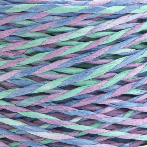 Włóczka Yarnart Papiro Twisted Melange 2305 / rafia papierowa / fiolet-niebieski-zieleń