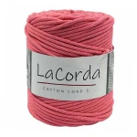 Sznurek La Corda Cotton Cord 5mm / rolka 100m / 770 różowy neon