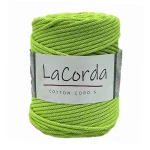 Sznurek La Corda Cotton Cord 5mm / rolka 100m / 780 zielony neon