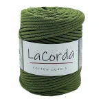 Sznurek La Corda Cotton Cord  5mm / rolka 100m / 450 awokado