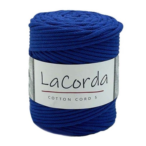 Sznurek La Corda Cotton Cord 5mm / rolka 100m / 610 chabrowy