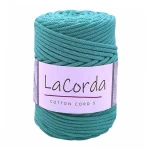 Sznurek La Corda Cotton Cord  5mm / rolka 100m / 560 jasny szmaragd