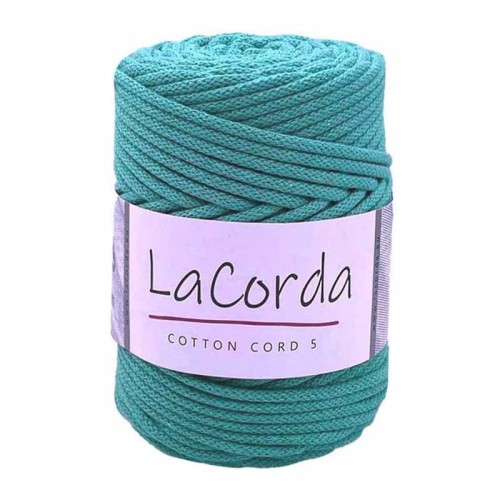 Sznurek La Corda Cotton Cord 5mm / rolka 100m / 560 jasny szmaragd