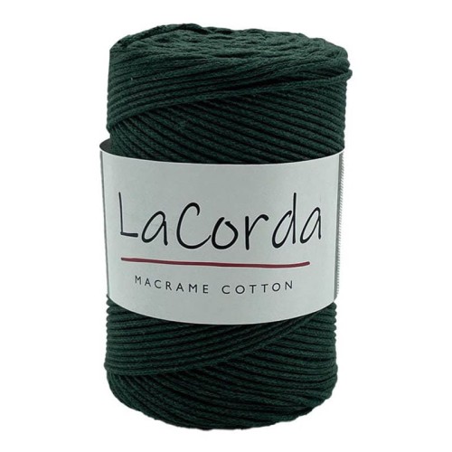 Sznurek La Corda Macrame Cotton 2mm / rolka 200m / 470 butelkowa zieleń
