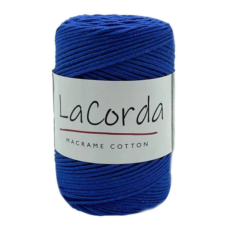 Sznurek La Corda Macrame Cotton 2mm / rolka 200m / 610 chabrowy