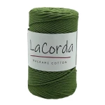 Sznurek La Corda Macrame Cotton  2mm / rolka 200m / 450 awokado