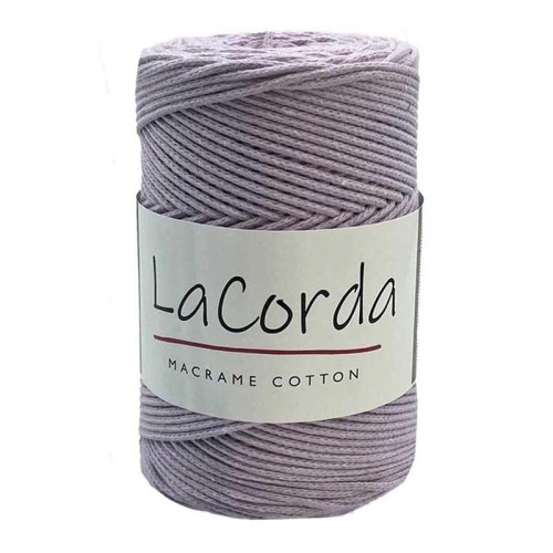 Sznurek La Corda Macrame Cotton  2mm / rolka 200m / 630 liliowy