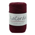 Sznurek La Corda Macrame Cotton  2mm / rolka 200m / 250 bordowy